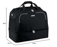 JAKO 2050 Sporttas Classico - Zwart - Junior (ca. 55 Liter) - thumbnail