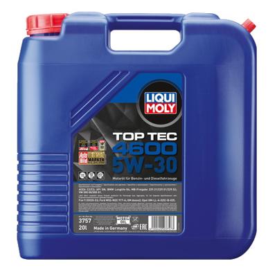 LIQUI MOLY motorolie "top tec 4600". motoroil 5w30 20l top tec 4600
