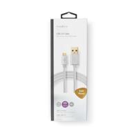 USB 2.0-Kabel voor Synchroniseren en Opladen | Verguld 1,0 m | USB A Male naar Micro-USB B Male | Voor Aansluiten van Smartphones en Mobiele Apparaten - thumbnail