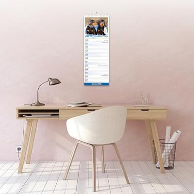 Puppies Slim Calendar 2026 Dog Breed Slimline Calendar - 12 Month