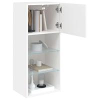 Tv-meubel met LED-verlichting 40,5x30x90 cm wit - thumbnail