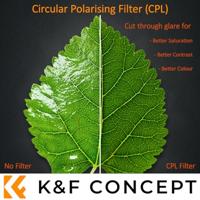 K&F Concept CPL filter Nano X 58mm polarisatiefilter met anti-reflectie coating - thumbnail