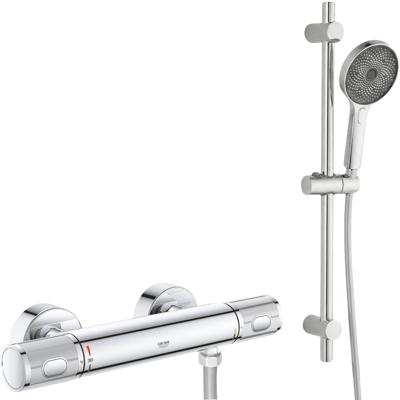 Grohe QuickFix Precision Feel douchethermostaatkraan 15cm met Ben glijstangset chroom