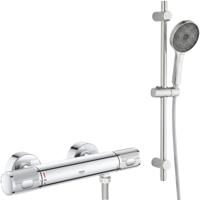 Grohe QuickFix Precision Feel douchethermostaatkraan 15cm met Ben glijstangset chroom - thumbnail