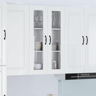 Keukenkast Hoogglans wit 60 x 31 x 100 cm Bewerkt hout
