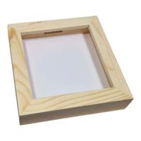 Playwood Houten spaarpot plexiglas met witte achterkant middel - thumbnail