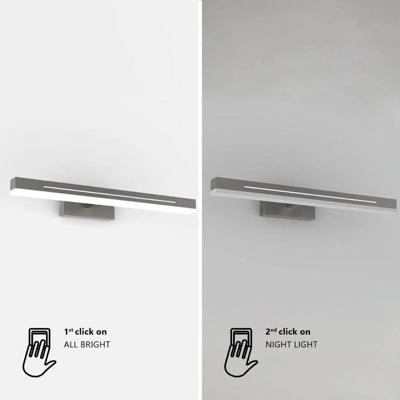 Badlamerlamp 2 standen boven spiegel badkamer chrome met LED & Moodmaker &apos;Otis 40&apos;