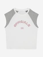 Nik&Nik zomer rib top meisjes - off wit / grijs - Officials - thumbnail