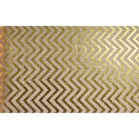 Gouden Jute Tafelloper met Visgraat patroon (28x500cm) - thumbnail