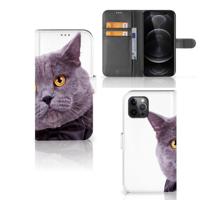 Apple iPhone 12 Pro Max | Telefoonhoesje | Met pasjeshouder | Kat - thumbnail