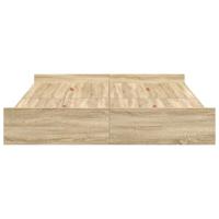 Opbergbedframe met lade Sonoma eiken 150 x 200 cm Bewerkt hout - thumbnail