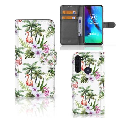 Motorola Moto G Pro | Telefoonhoesje | Met pasjeshouder | Flamingo Palms