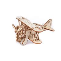 Wooden City Houten 3D-puzzel vliegtuig 14 cm - thumbnail