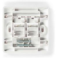 Nedis Netwerk Keystone-voorplaat | Frontplaat RJ45 | 2 poort(en) | ABS | Wit | Doos - CCGB89760WT - thumbnail