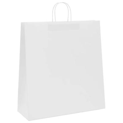 VidaXL Papieren zakken 250 st met hengsels 45x17x48 cm wit