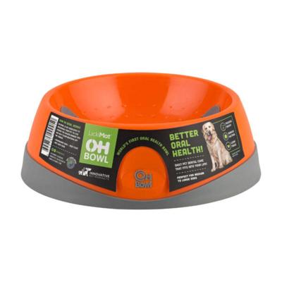 Voerbak voor honden Lickimat Oh Bowl Oranje