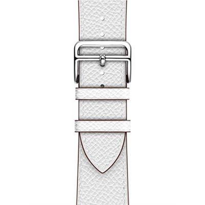 Lederen bandje - Wit - Geschikt voor Apple Watch 38mm / 40mm / 41mm / 42mm