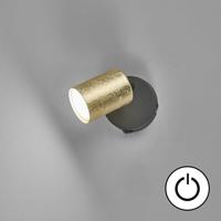 Fischer & Honsel WandlampVano zwart met goud - 30497 - thumbnail
