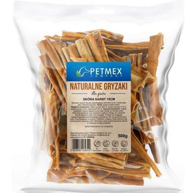 PETMEX Roe deer skin 15 cm - traktatie voor hond - 500g