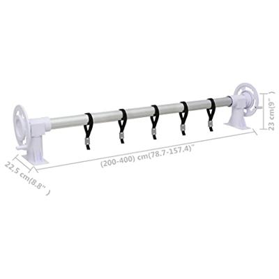 VidaXL Zwembadhoesroller met kunststof frame