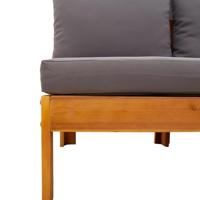 9-delige Loungeset met kussens massief acaciahout - thumbnail