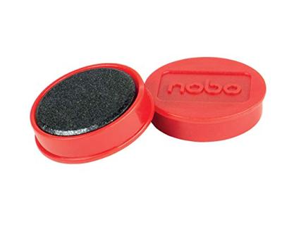 Nobo magneten, 30 mm, rood, blister van 4 stuks