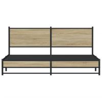 Bedframe zonder matras metaal sonoma eikenkleurig 180x200 cm - thumbnail