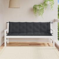 Tuinbankkussens 2 st 180x50x7 cm stof gemleerd antracietkleur - thumbnail