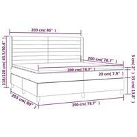 Boxspring met matras fluweel roze 200x200 cm - thumbnail