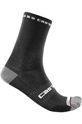 Castelli Rosso corsa 15 fietssokken zwart heren S-M Castelli Rosso corsa 15 fietssokken zwart heren S-M