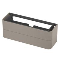 INK - Afgeronde Onderkast Gelakt 2 Laden Softclose met Gefreesd Front Tbv Grepen - 1400x450x520 Mm - Mat Creme Cotton - thumbnail