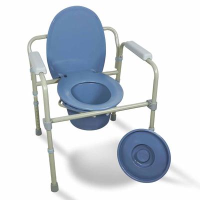 Toiletstoel met armsteunen in hoogte verstelbaar Toiletstoel met armsteunen in hoogte verstelbaar