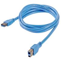 StarTech.com USB 3.0-kabel, 1,8 m, A naar B, blauw - thumbnail
