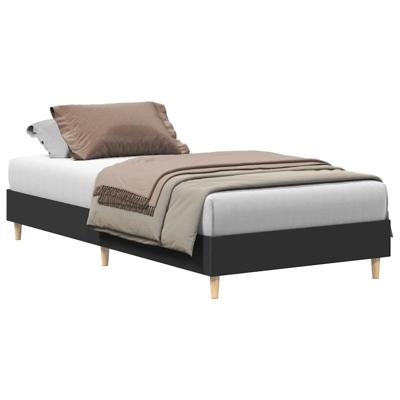 Bedframe zonder matras 180x200 cm spaanplaat zwart - thumbnail
