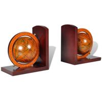 VidaXL Boekensteunen 2 st globe - thumbnail