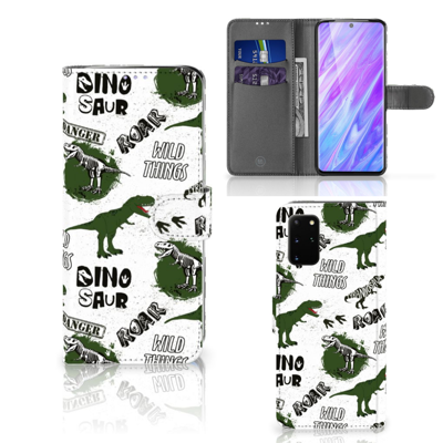 Telefoonhoesje | Met pasjeshouder | voor Samsung Galaxy S20 Plus Dinosaurus