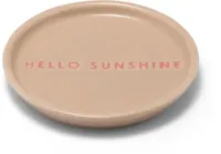Vondels petit four bordje keramiek hello sunshine 8.5x1cm beige - thumbnail