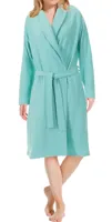 - Dames Badjas met bamboe - Aqua - Bamboe ochtendjas - thumbnail