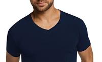 2-pak heren T-shirts V-hals - Velo - Bamboe heren ondershirts korte mouwen - Donkerblauw - Groen - Wit - Zwart - thumbnail