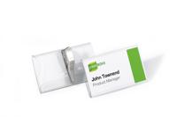 Badge Durable 8110 met krokodillenklem 40x75mm | 25 stuks - thumbnail