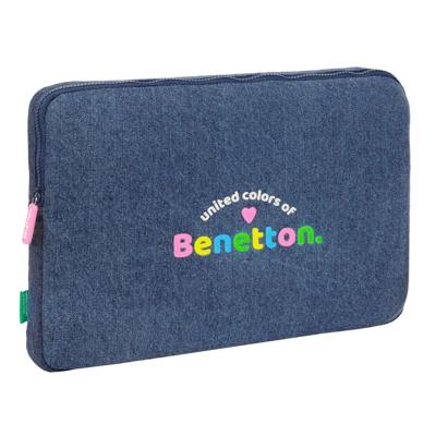 Laptophoes Benetton Denim Blauw 15,6'' 39,5 x 27,5 x 3,5 cm