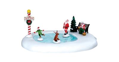 Kerstfiguur Schaatsbaan North pole ice follies b/o (4.5v) Lemax - Lemax