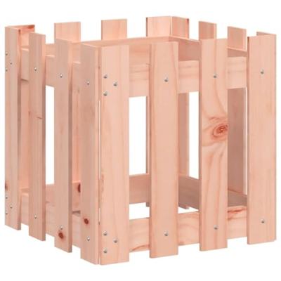 Plantenbak met hekontwerp 40x40x40 cm massief douglashout
