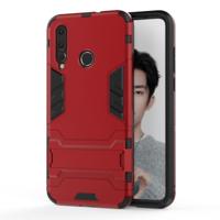 Schokbestendige PC + TPU Case voor Huawei Nova 4 met houder (rood) - thumbnail