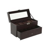 Juwelenkistje Home ESPRIT Bruin Polyurethaan Kristal Hout MDF 27,5 x 11 x 15 cm - thumbnail