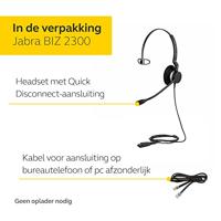 Jabra BIZ™2300 Over Ear headset Kabel Mono Zwart Noise Cancelling Telefoon - thumbnail