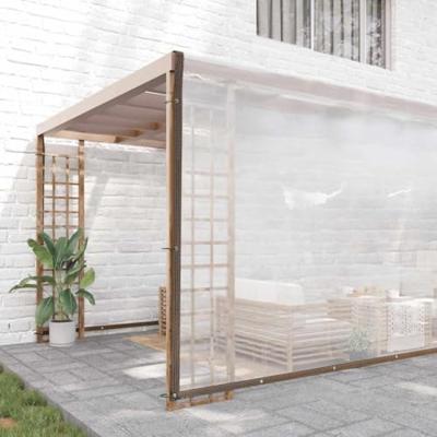 VidaXL Doorzichtig zeildoek met zeilringen 10x10 m polyethyleen