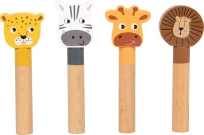 Inlegspel springende dieren SAFARI baby SMALL FOOT meerkleurig