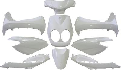 Plaatset 9-delig Edge voor Yamaha Neo's - vanaf bouwjaar 2008 tot 2011 - 2 en 4 takt model - glanzend wit