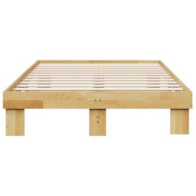 Bedframe zonder matras 120x190 cm massief hout eiken - thumbnail